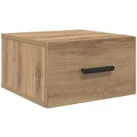 vidaXL Table de chevet, 35 x 35 x 20 cm, panneau de fibres de bois, imitation chêne artisanal