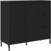 vidaXL Sideboard Noir 89,5 x 33 x 82 cm Bois composite