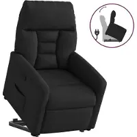 vidaXL Fauteuil relax avec releveur Noir Tissu