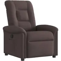 vidaXL Fauteuil relax brun foncé Tissu