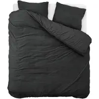 EMSA Enveloppe de couette Teddy Anthracite 240 x 200/220 cm