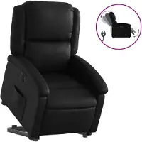 vidaXL Fauteuil relax releveur électrique noir similicuir