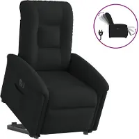 vidaXL Fauteuil relax releveur électrique noir tissu