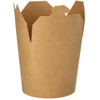 Papstar Boîte à goûter, Contenant à usage unique, Marron