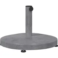 vidaXL Pied de parasol , gris foncé, aspect bois, 48 x 48 x 32 cm