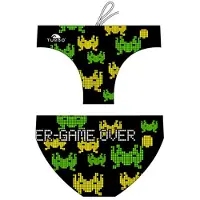 Turbo Game Over Swimming Brief Noir 13-14 Years Garçon