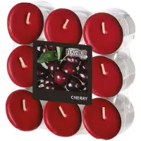 Flavour 18 by GALA Bougies à réchaud bordeaux Cherry (18 pcs)