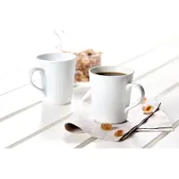 Ritzenhoff & Breker Tasse à café VIO, 300 ml, blanche en porcelaine, lavable au lave-vaisselle, hauteur : 100 mm, Tasse, Blanc