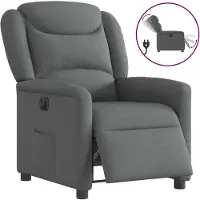 vidaXL Fauteuil relax électrique gris foncé Tissu