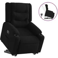 vidaXL Fauteuil relax avec releveur Noir Tissu