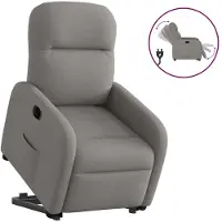 vidaXL Fauteuil relax avec releveur électrique Taupe Tissu