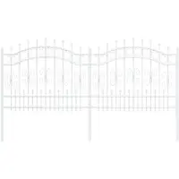 vidaXL Clôture de jardin blanche 240 x 140 cm en acier thermolaqué