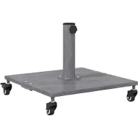 vidaXL Pied de parasol aspect bois gris foncé 45 x 45 x 31,5 cm
