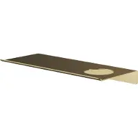 Hotbath &MORE Tablette de salle de bains - 30cm - rails de fixation inclus - 1 découpe - pour distributeur de savon ou gobelet - Laiton brossé PVD SH030HBBP