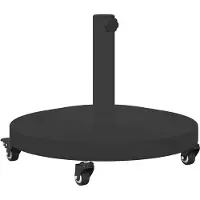 vidaXL Support de parasol , 24,45 kg, noir, rond, réglable