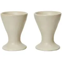 Ferm Living Flow Coquetier - Lot de 2 Off-white Speckle