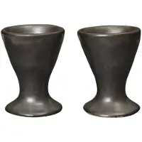 Ferm Living Flow Coquetier - Lot de 2 Black