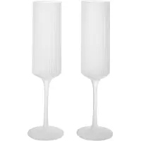 Ferm Living Ripple Flûtes à Champagne - Ensemble de 2 Frosted