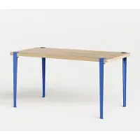 TIPTOE Balthazar Table à Manger - 150 x 75 cm Eco-Certified Wood | Azure Blue