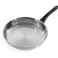 BK Poêle en acier inoxydable BK Bold, 28 cm, compatible induction, 18/10, qualité professionnelle, sans revêtement