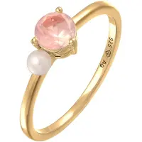Elli PREMIUM Bague 'Perle' or / rose / blanc perle