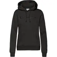 Champion Femmes, Pull-over, schwarzer Damen-Kapuzenpullover, Noir, (L)