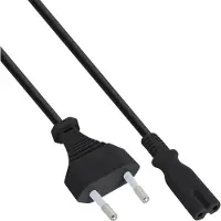 InLine Câble d'alimentation (5 m), Câble d'alimentation, Noir