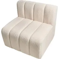 Beliani Fauteuil Kage Bouclé Marron Clair