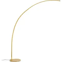 QAZQA Lampadaire arc moderne en laiton avec LED et variateur tactile - Arlow