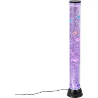 QAZQA Tube à bulles noir 90 cm avec LED RGB - Zoop