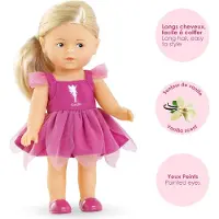 Corolle Coffret Mini Corolline - - Rosy Fée - Poupée en vinyle - Robe de fée - Ailes de papillon