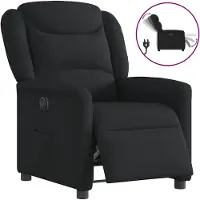 vidaXL Fauteuil relax électrique noir tissu