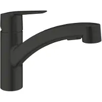 GROHE Start QuickFix Küchenarmatur, Dual-Spülbrause, herausziehbar, schwenkbar, mattschwarz