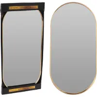 Koopman Miroir ovale dans un cadre doré, 50 x 25 cm