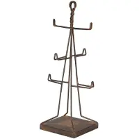 Clayre & Eef Porte-tasse 16x16x38 cm brun métal