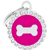 My Family Médaille Pour Animaux De Compagnie Glamour Avec Design Cercle Et Os