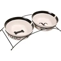Trixie Gamelles en céramique sur pied. 2,6 l/ diamètre 25 cm