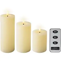Lumineo Lumière Décorative 72698 Wax Candle 3 Unités