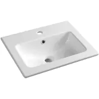 Hak Sapho Washbasins - Lavabo 500x400 mm, avec trop-plein, trou pour robinet, blanc 44050