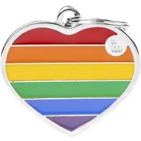 My Family Médaille Pour Animaux Rainbow Big Heart