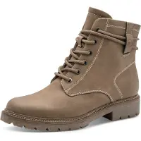 Tamaris Bottes pour femmes, modèle vegan, laçage sur l'emmanchure, référence : 1-25262-45, taille : 37 EU, couleur : beige