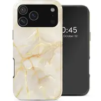 Selencia Coque arrière Vivid avec MagSafe pour Apple iPhone 17 Pro Max - Golden Beige Marble