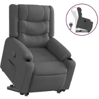 vidaXL Fauteuil relax releveur gris foncé Tissu