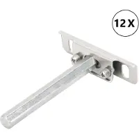 vidaXL Supports d'étagères flottantes 12pcs invisible acier au carbone
