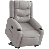 vidaXL Fauteuil relax avec releveur Gris nuage Tissu