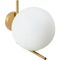Beliani Applique Or en aluminium Métal Verre Forme sphérique Ronde Design moderne Lampe miroir Applique Salle de bains Salon Chambre Couloir