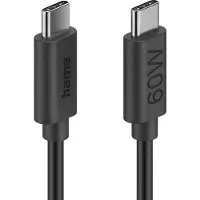 Hama Câble de charge, USB-C - USB-C, 60 W, 1,2 m, noir
