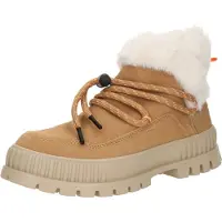 Palladium Pallashock Lo Hiver Enkellaarsjes Plat - Cognac - Maat 39