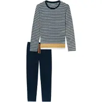 Schiesser Pyjama long ' Casual Nightwear ' bleu nuit