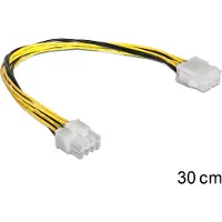 DeLOCK - Rallonge de câble d'alimentation - alimentation interne - 8 broches (F) pour alimentation interne - 8 broches (M) - 30 cm